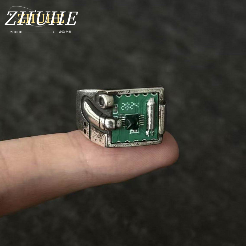 Tech Inspired Accessories - Anello con motivo PCB ispirato alla