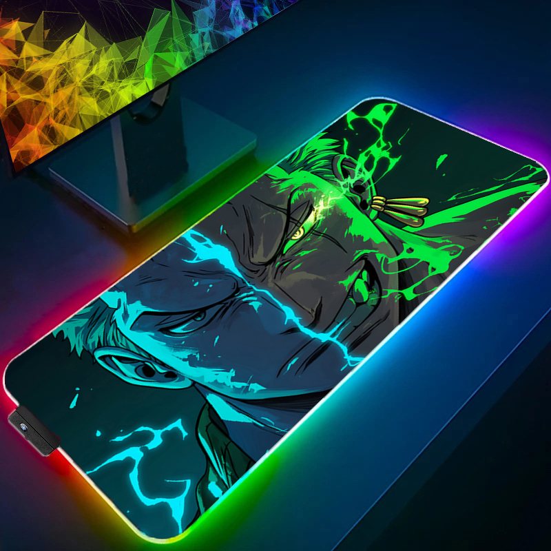 Tech Accessories Desk - ONE PIECE Zoro Mouse Pad RGB