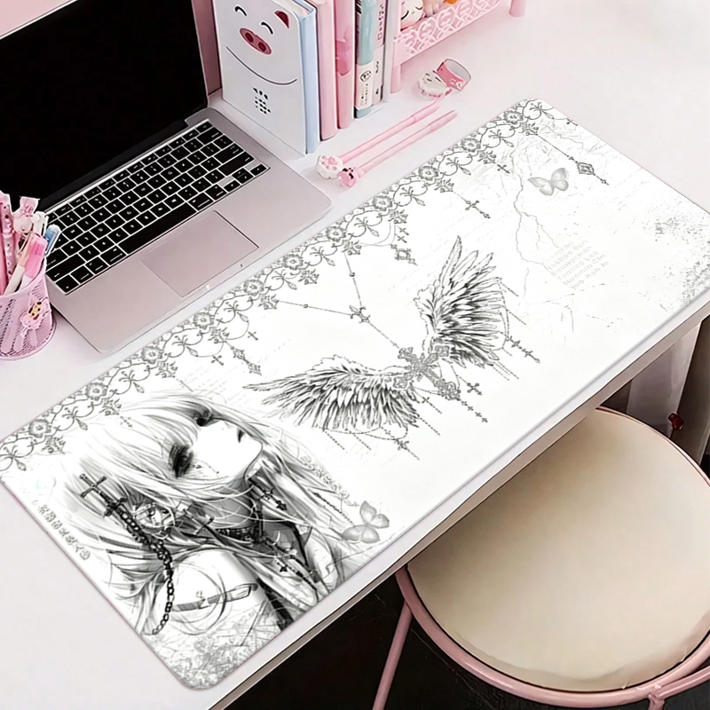 Tech Accessories Desk - Tappetino per mouse in pelle, nero